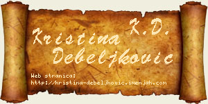 Kristina Debeljković vizit kartica